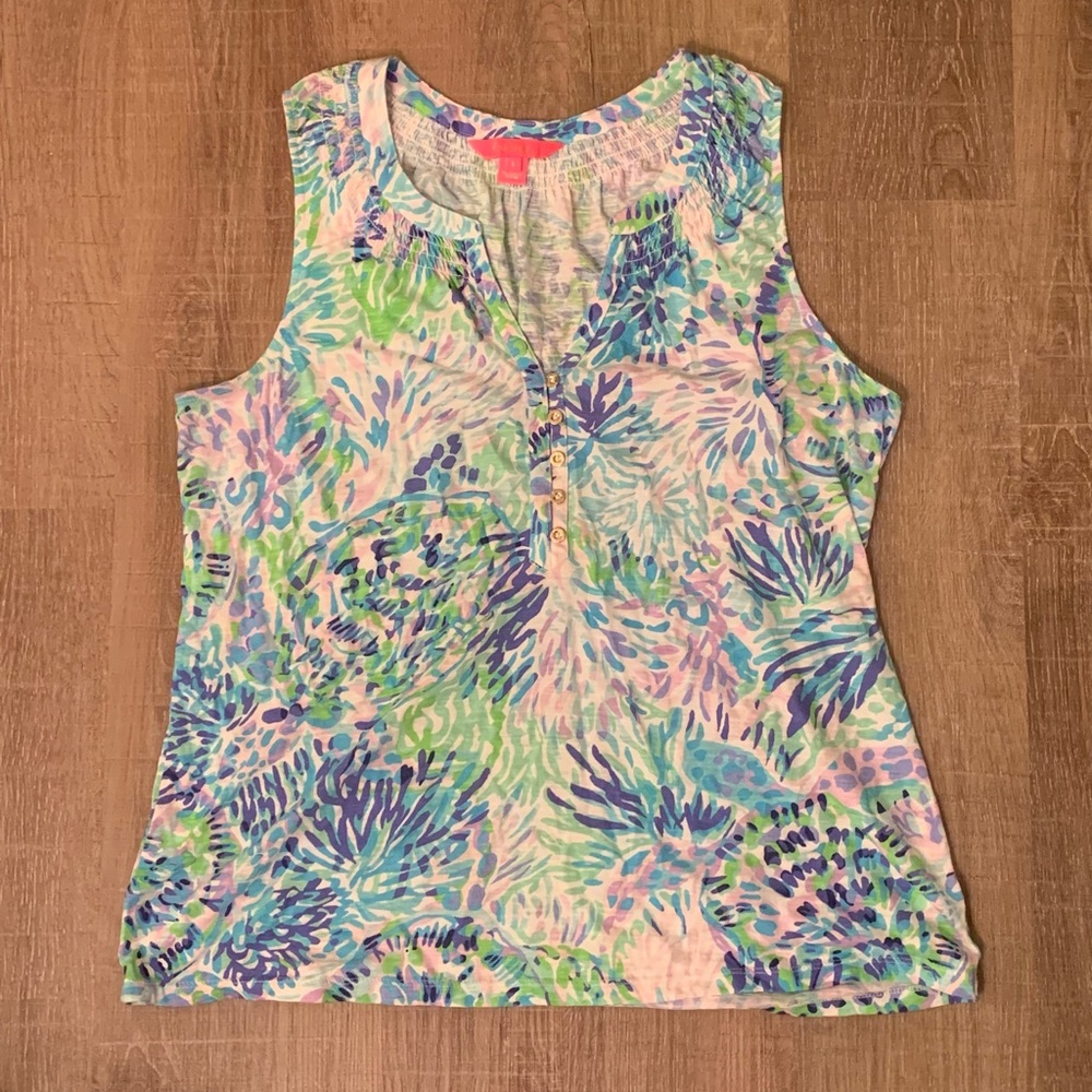 Lilly Pulitzer Shell of a Party Essie Tank